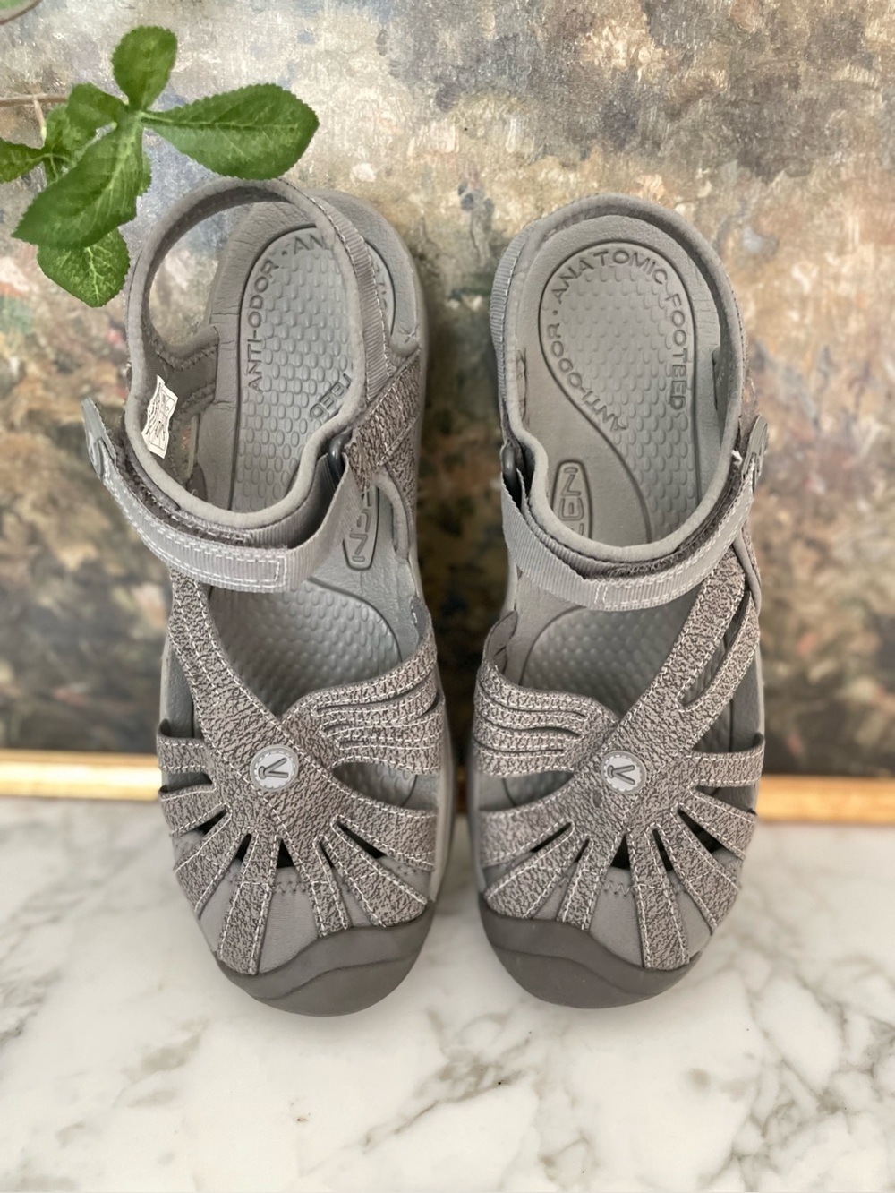 KEEN Women’s Gray Sport Sandals - Comfortable Closed-Toe Design